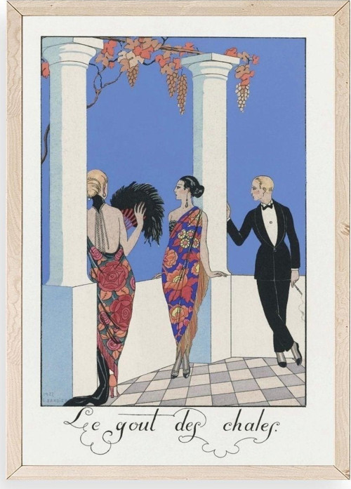 George Barbier Ahşap Çerçeveli Tablo