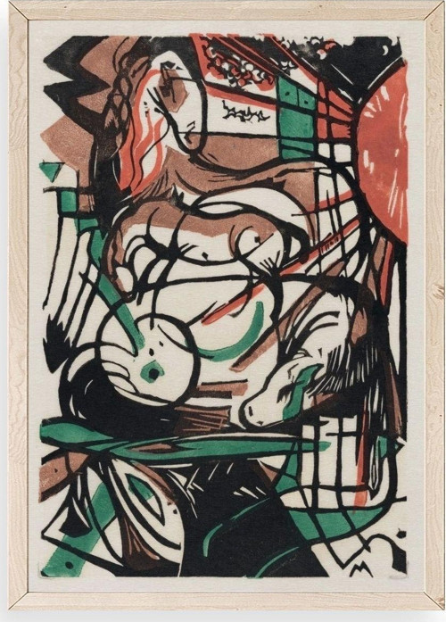 Franz Marc Ahşap Çerçeveli Tablo