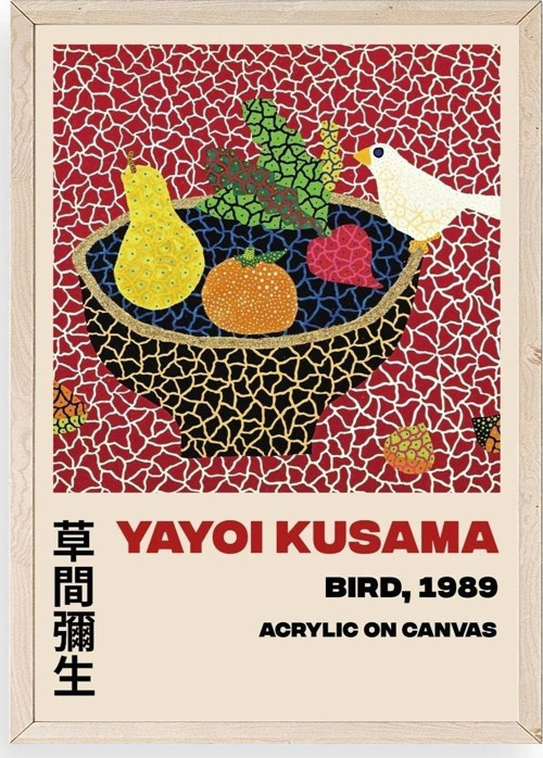 Yayoi Kusama Ahşap Çerçeveli Tablo