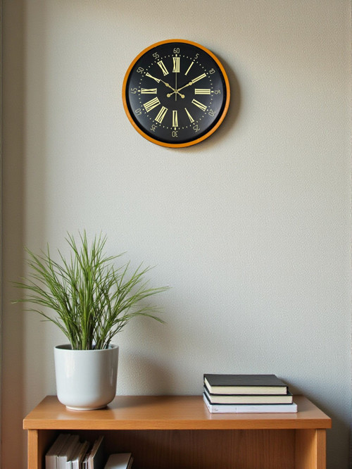 Zentime 36 Cm Turuncu Dekoratif Duvar Saati
