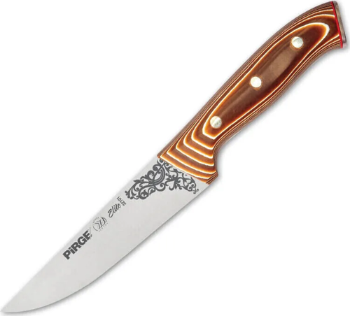 32101 Kurban, Kasap Bıçağı 14,5 Cm - Kahverengi Perçinli Kompozit Sap