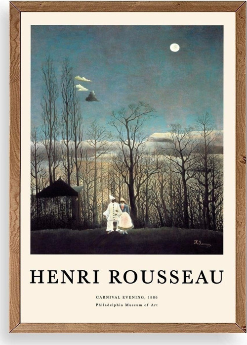 Henri Rousseau Ahşap Çerçeveli Tablo