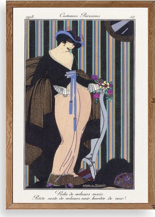 Costume Parisiens Ahşap Çerçeveli Tablo