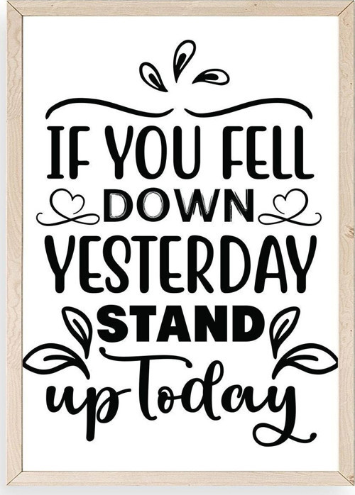 Motto Ahşap Çerçeveli Tablo