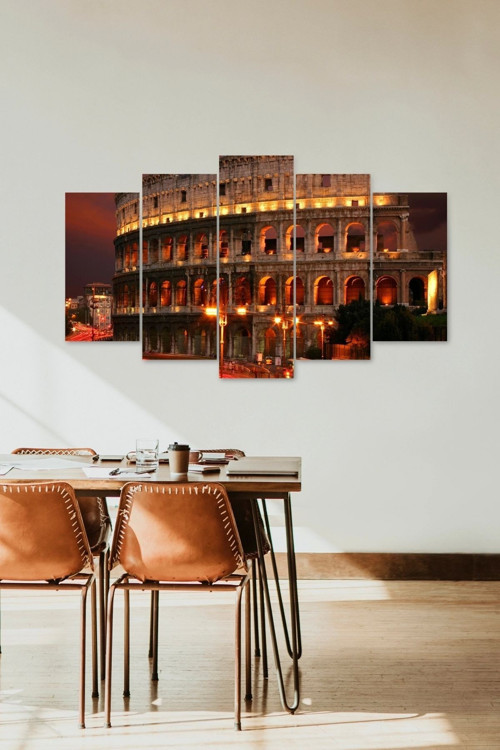 Roma Manzara 5 Parçalı Mdf Tablo