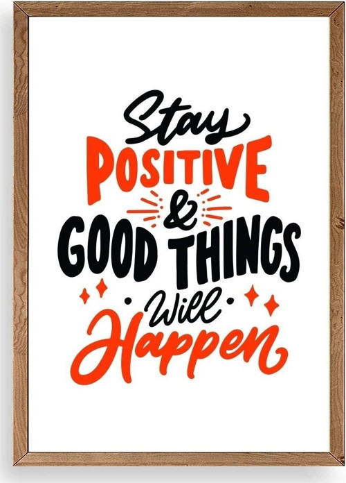 Motto Ahşap Çerçeveli Tablo