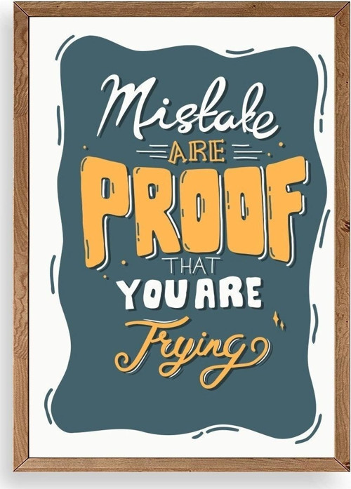 Motto Ahşap Çerçeveli Tablo