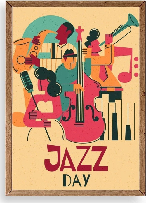 Jazz Ahşap Çerçeveli Tablo