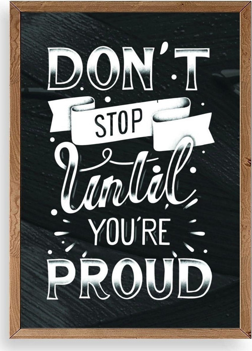 Motto Ahşap Çerçeveli Tablo
