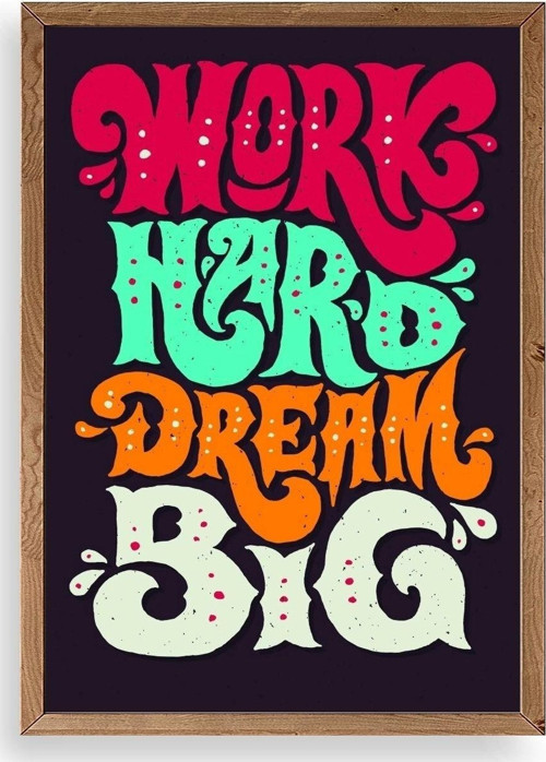 Motto Ahşap Çerçeveli Tablo
