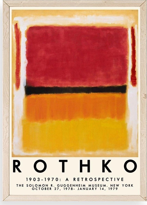 Rothko Ahşap Çerçeveli Tablo