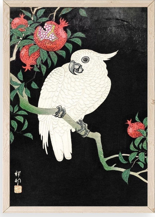 Ohara Koson Ahşap Çerçeveli Tablo
