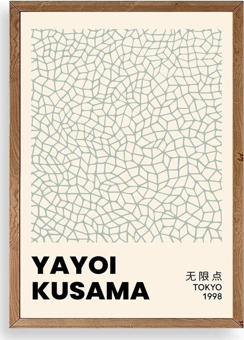 Yayoi Kusama Ahşap Çerçeveli Tablo