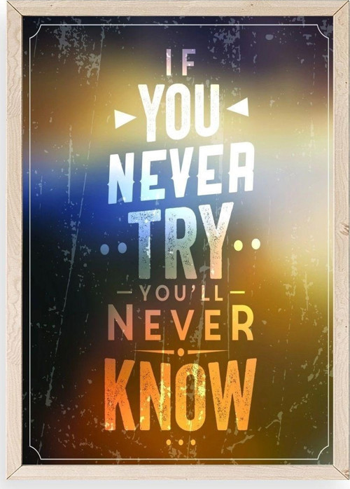 Motto Ahşap Çerçeveli Tablo