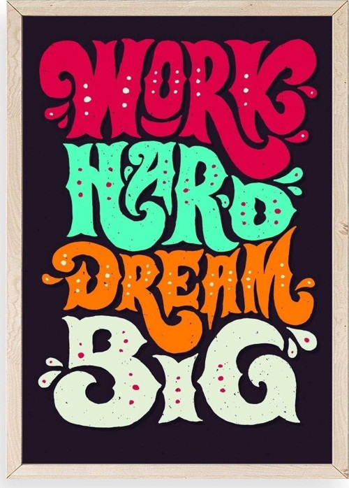 Motto Ahşap Çerçeveli Tablo