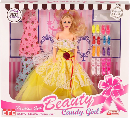 207 Ayakkabı Setli Candy Girl Bebek -Efe Toys