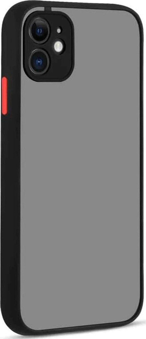 Iphone 12 Kılıf Montreal Silikon Kapak - Siyah-(5796)