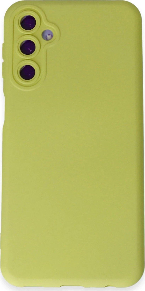 Galaxy M14 5G Kılıf Nano Içi Kadife Silikon - Sarı-(5796)