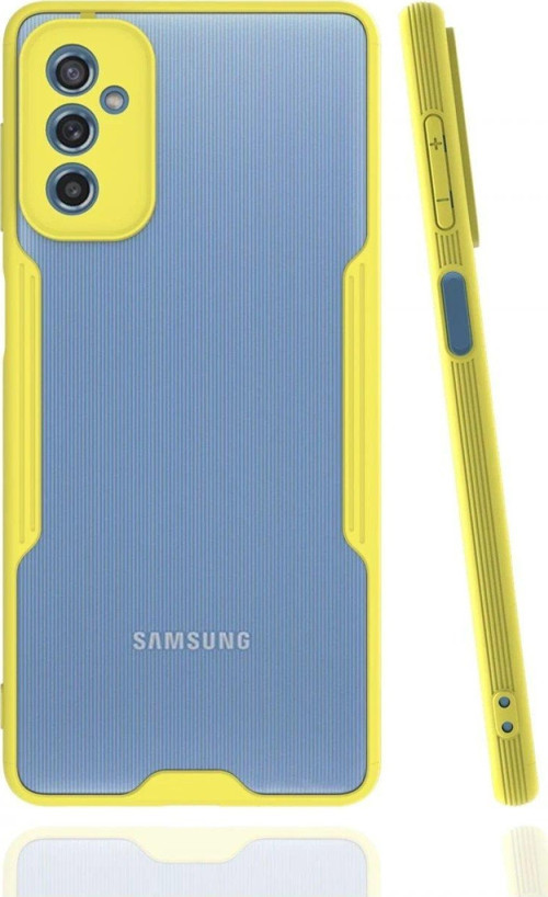 Galaxy M52 5G Kılıf Platin Silikon - Sarı-(5796)