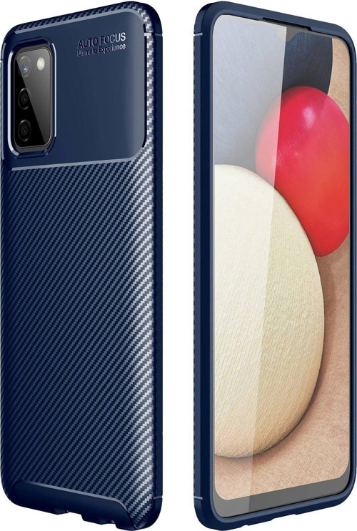 Galaxy A02S Kılıf Auto Focus Karbon Kapak - Lacivert-(5796)