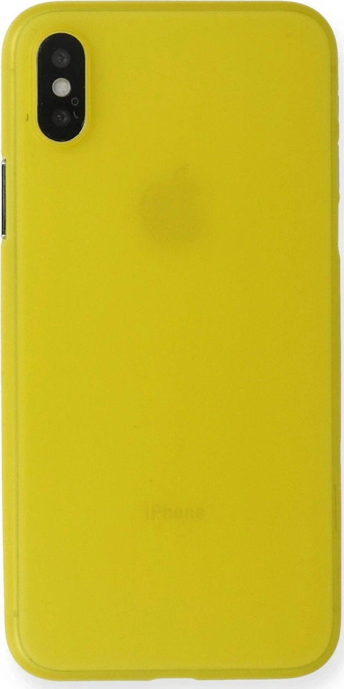 Iphone Xs Kılıf Pp İnce Kapak - Sarı-(5796)