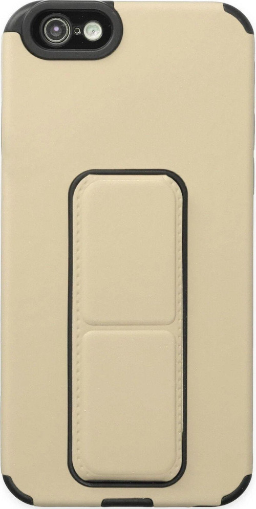 Iphone 6 Kılıf Mega Standlı Silikon - Gold-(5796)