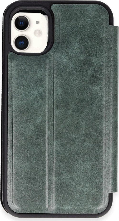 Iphone 11 Kılıf Flip Cover - Koyu Yeşil-(5796)