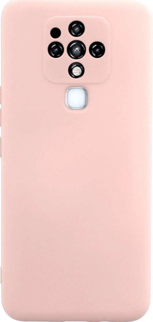 Tecno Camon 16 Kılıf Nano Içi Kadife Silikon - Pudra-(5796)