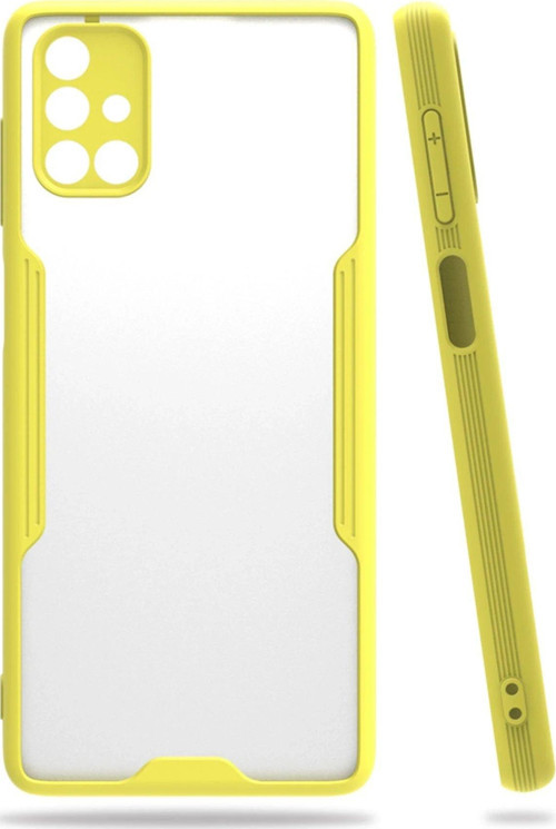Galaxy M51 Kılıf Platin Silikon - Sarı-(5796)