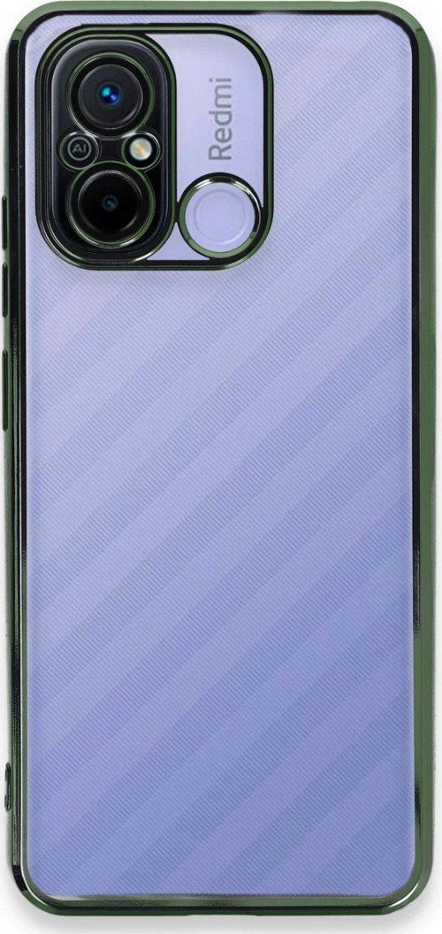 Redmi 12C Kılıf Lensli Silikon - Yeşil-(5796)