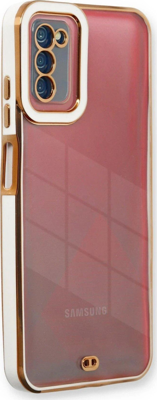 Galaxy A03S Kılıf Liva Lens Silikon - Beyaz-(5796)