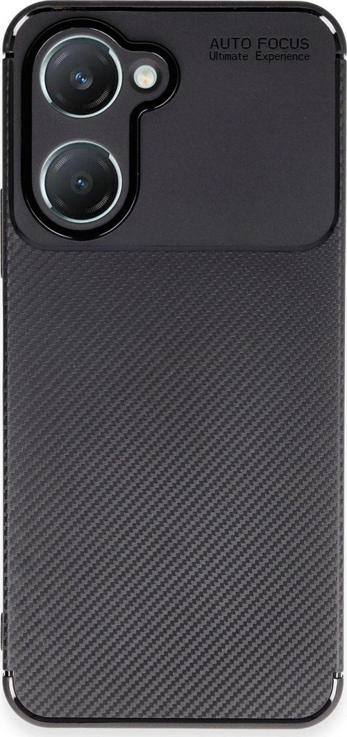 Y18 Kılıf Auto Focus Karbon Kapak - Siyah-(5796)