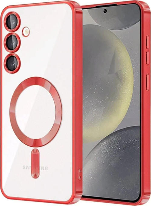 Galaxy S23 Kılıf Kross Magneticsafe Kapak - Kırmızı-(5796)
