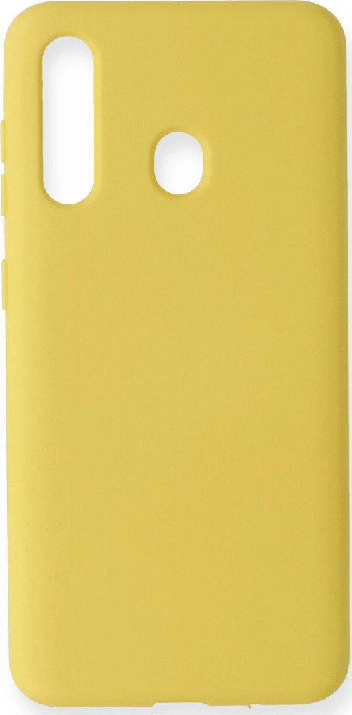 Galaxy M40 Kılıf Nano Içi Kadife Silikon - Sarı-(5796)