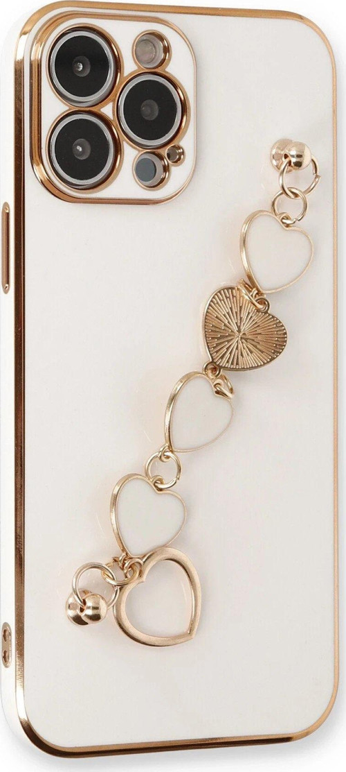 Iphone 14 Kılıf Esila Silikon - Beyaz-(5796)