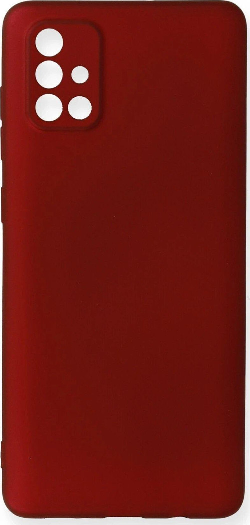 Galaxy A71 Kılıf First Silikon - Bordo-(5796)