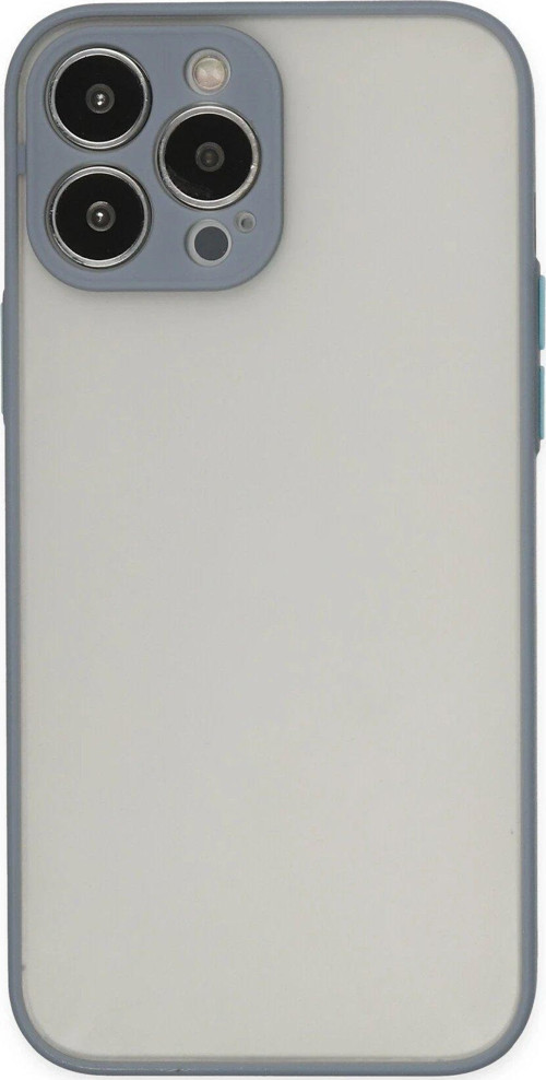 Iphone 13 Kılıf Montreal Silikon Kapak - Gri-(5796)