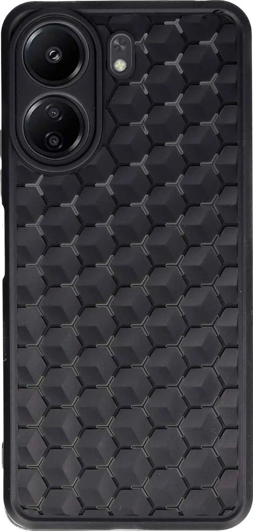 Redmi 13C Kılıf Petek Silikon Kapak - Siyah-(5796)