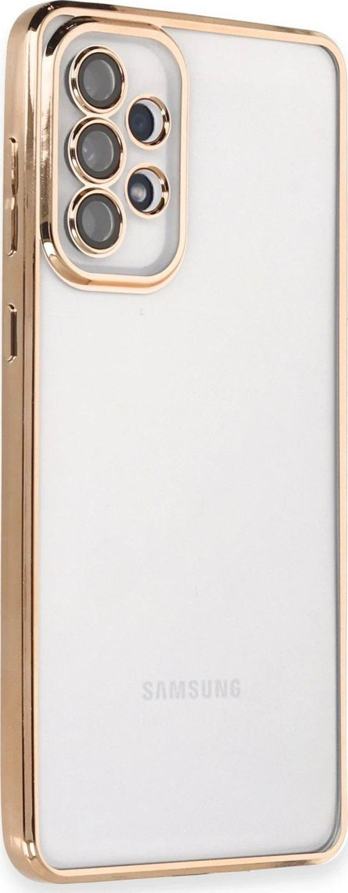 Galaxy A33 5G Kılıf Lensli Silikon - Gold-(5796)