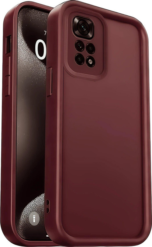 Redmi 10 2022 Kılıf Viera Silikon - Bordo-(5796)