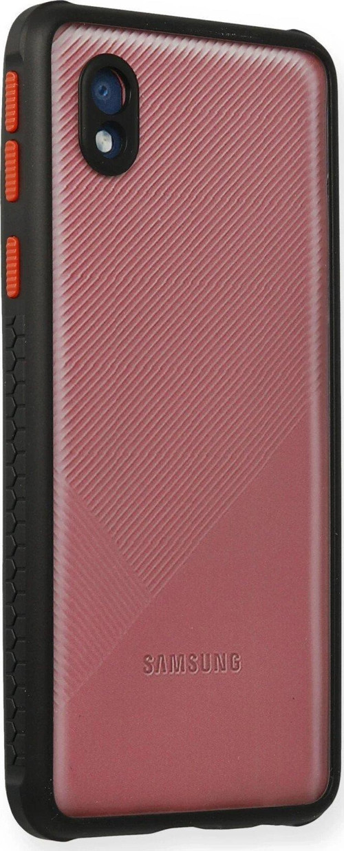 Galaxy A01 Core Kılıf Miami Şeffaf Silikon - Siyah-(5796)