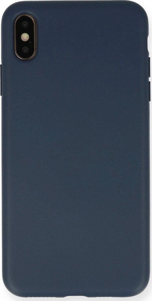 Iphone Xs Kılıf Nano Içi Kadife Silikon - Lacivert-(5796)