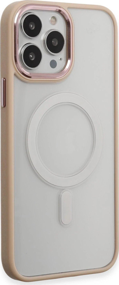 Iphone 15 Kılıf Room Magneticsafe Silikon - Pudra-(5796)