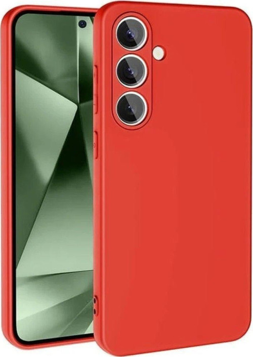 Galaxy S24 Fe Kılıf Nano Içi Kadife Silikon - Kırmızı-(5796)