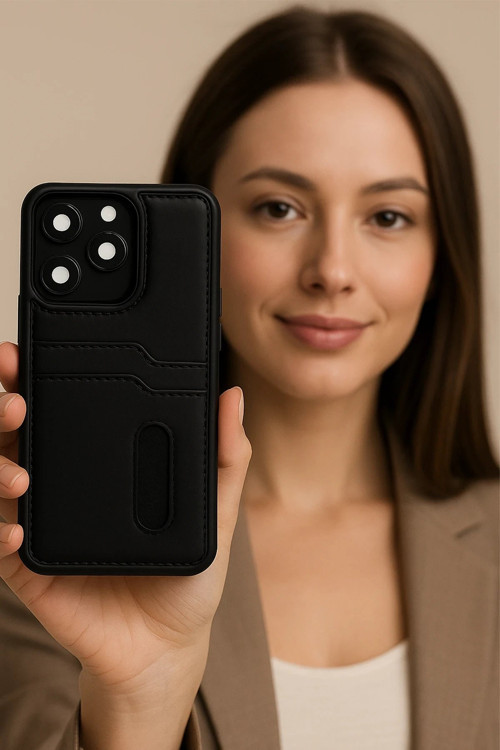 Redmi Note 14 4G Kılıf Sara Kartvizitli Deri Kılıf - Koyu Yeşil-(5796)