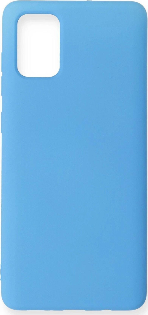 Galaxy A71 Kılıf Nano Içi Kadife Silikon - Mavi-(5796)