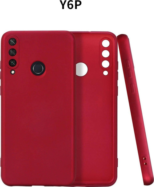 Y6P Kılıf First Silikon - Bordo-(5796)