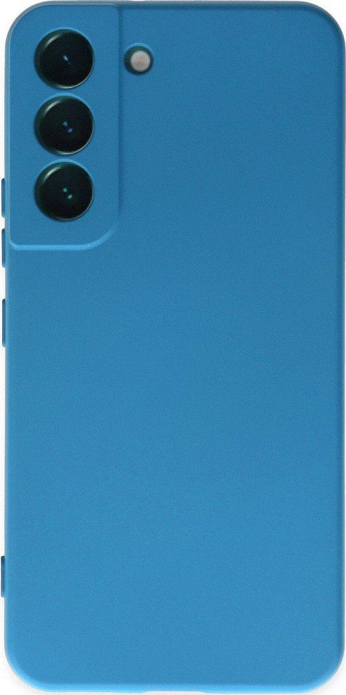 Galaxy S22 Kılıf Nano Içi Kadife Silikon - Mavi-(5796)