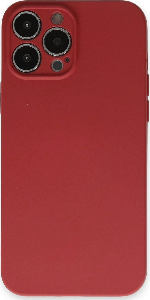 Iphone 13 Kılıf Nano Içi Kadife Silikon - Kiremit-(5796)