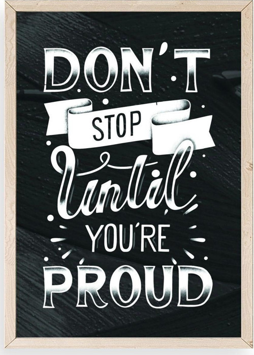Motto Ahşap Çerçeveli Tablo